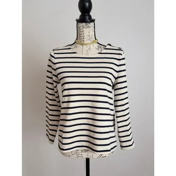 B45 Sezane Colette Mariniere Striped Top Women XS Parisian Chic Old Money French - Picture 3 of 9